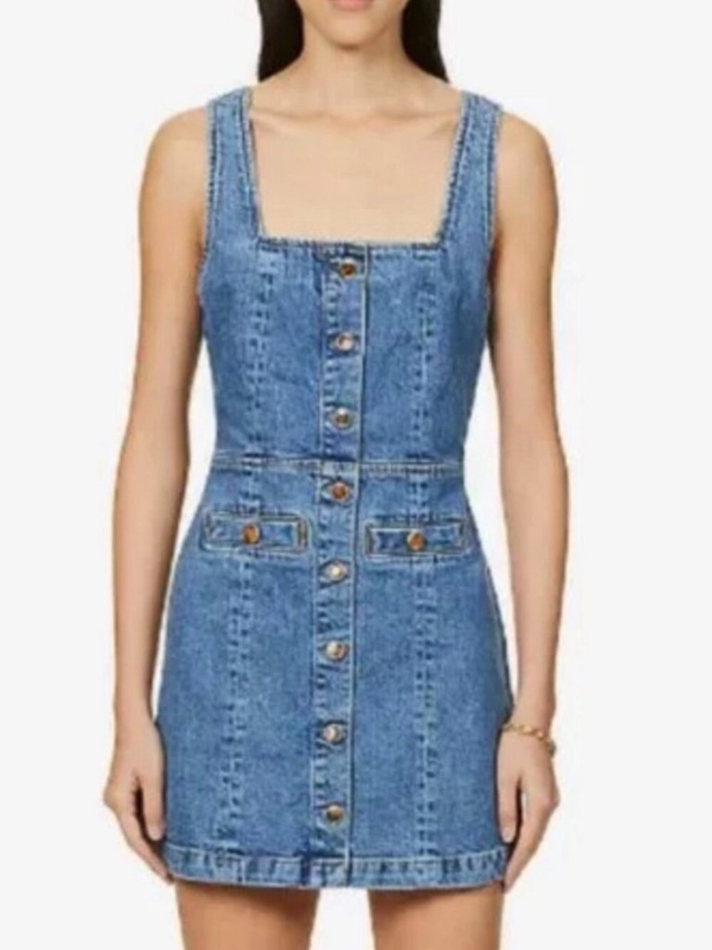 Reformation Dionne Denim Mini Dress NWT